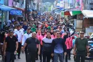 Polres Kepulauan Anambas Meriahkan HUT Bhayangkara Ke-79 dengan Jalan Santai dan Senam Bersama