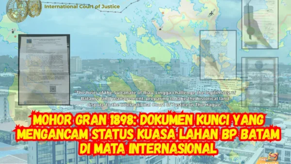 Dokumen asli Mohor Gran Sultan Riau-Lingga 1898 klaim lahan Pulau Batam