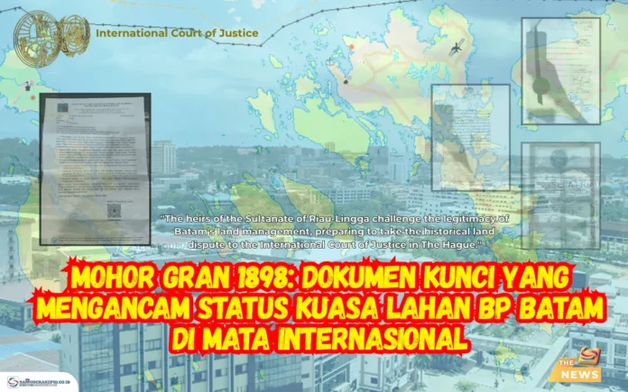 Dokumen asli Mohor Gran Sultan Riau-Lingga 1898 klaim lahan Pulau Batam