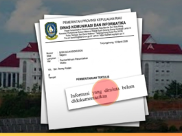 Kepanikan Berujung Logika Cacat : Dalih Konyol Pemprov Kepri Tahan Data Temuan BPK 2024 Tangkapan layar surat resmi PPID Pemprov Kepri yang menahan data temuan LHP BPK 2024 dengan alasan belum didokumentasikan.