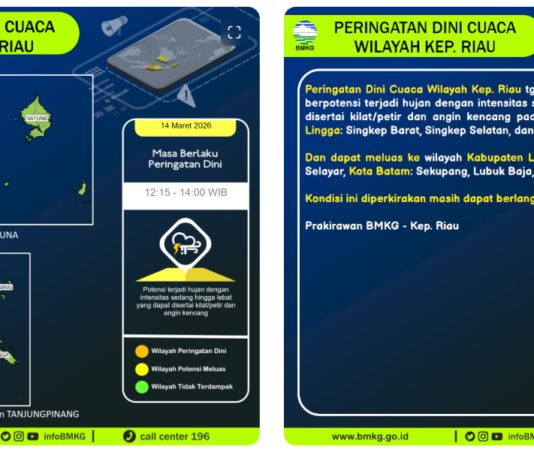 BMKG Keluarkan Peringatan Dini: Waspada Gelombang 2,5 Meter di Perairan Natuna-Anambas hingga 17 Maret BMKG