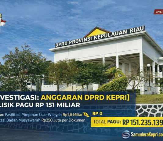 Telisik Alokasi Anggaran Rp151 Miliar di Sekretariat DPRD Kepri, Redaksi Samudera Kepri Layangkan Surat Konfirmasi Resmi Gedung DPRD Provinsi Kepulauan Riau di Tanjungpinang, lokasi sasaran investigasi anggaran Rp151 Miliar oleh Redaksi Samudera Kepri.