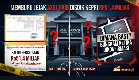 Temuan BPK RI Dinas Pendidikan Kepri Aset Persediaan 51 Miliar Tanpa BAST Investigasi SamuderaKepri
