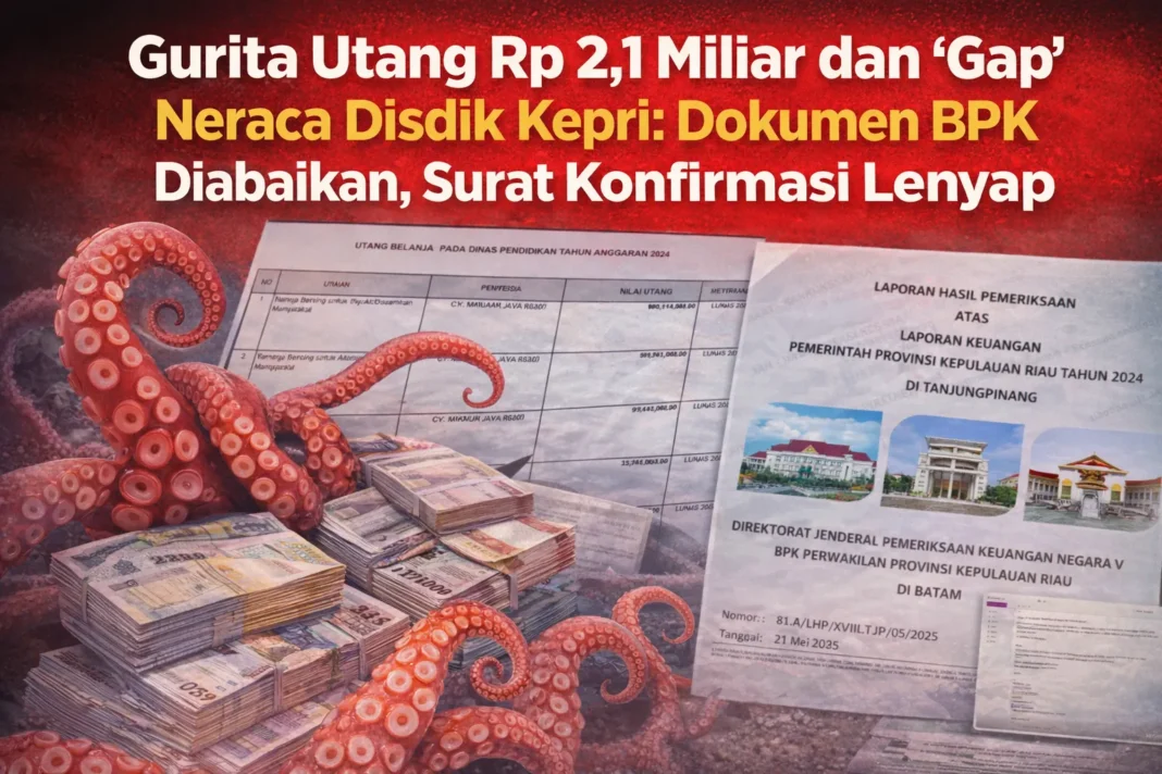 Gurita Utang Rp 2,1 Miliar disdik kepri
