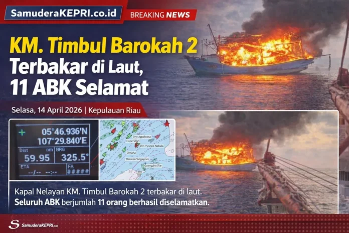 KM. Timbul Barokah 2 Terbakar di Laut, 11 ABK Selamat