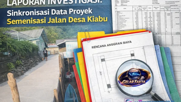 Penampakan fisik proyek jalan di Desa Kiabu yang bersumber dari Dana Desa 2026. Redaksi menemukan selisih volume 0,5 meter pada dokumen teknis proyek ini. (Foto: Dok. SamuderaKepri)