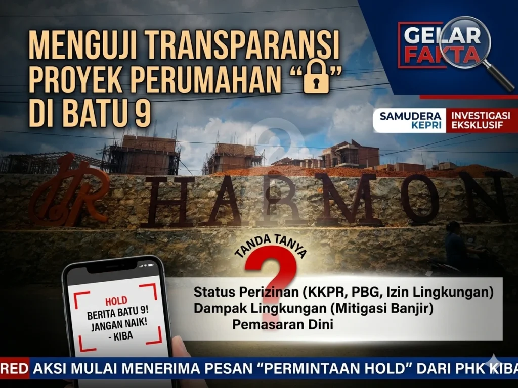 Menguji Transparansi Proyek Perumahan “H” di Batu 9, Redaksi Mulai Menerima Pesan “Permintaan Hold”