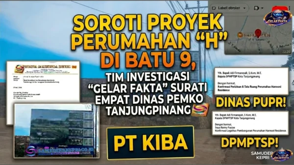 Tim Investigasi Gelar Fakta Surati Empat Dinas Pemko Tanjungpinang
