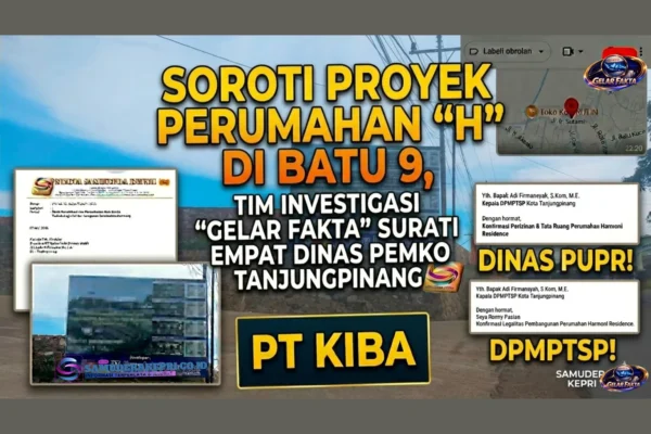 Tim Investigasi Gelar Fakta Surati Empat Dinas Pemko Tanjungpinang