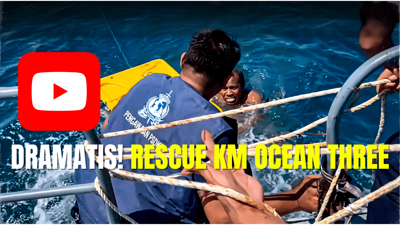 Dramatis! PSDKP Natuna Evakuasi Korban Kecelakaan Laut KM Ocean Three