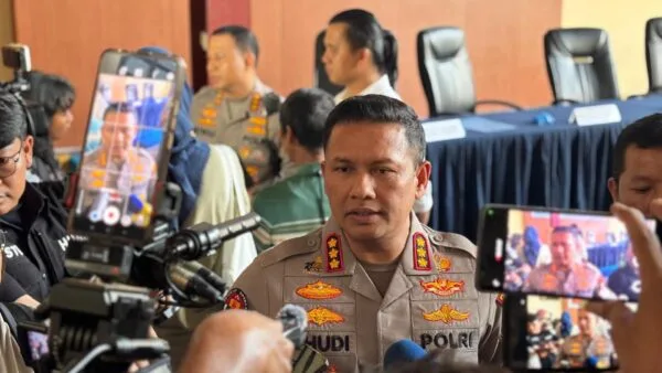 Kabidhumas Polda Metro Jaya Kombes Pol Budi Hermanto saat memberikan keterangan pers mengenai penanganan kasus penyekapan di Senen.