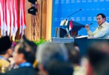 Presiden Prabowo Tekankan Inovasi AI demi Percepat Solusi Bangsa Presiden Prabowo Subianto memberikan arahan tentang tantangan teknologi AI dan solusi bangsa pada penutupan KSTI 2026 di JICC.