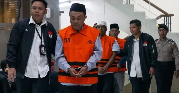 Gedung Merah Putih KPK tempat penyidik melakukan penahanan terhadap tiga tersangka baru kasus suap hibah Jatim.