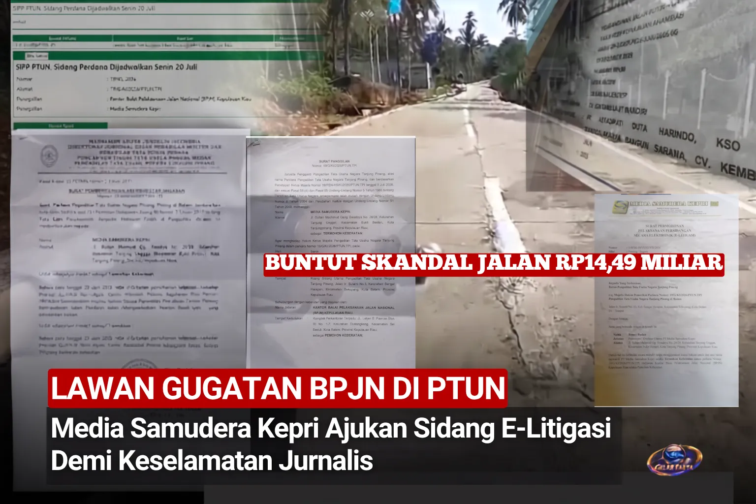 Surat permohonan sidang E-Litigasi yang diajukan PT Media Samudera Kepri kepada Ketua PTUN Tanjungpinang.