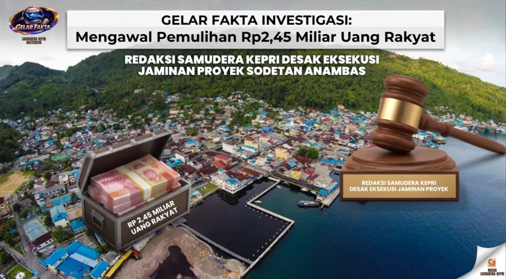 Mengawal Pemulihan Rp2,45 Miliar Uang Rakyat, Redaksi Samudera Kepri Desak Eksekusi Jaminan Proyek Sodetan Anambas