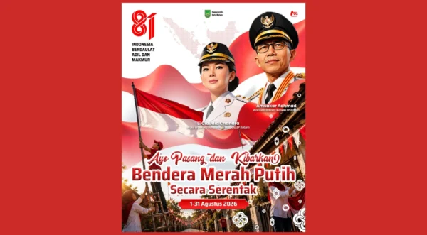 Pengibaran Bendera Merah Putih menyemarakkan peringatan HUT Ke-81 RI di Kota Batam