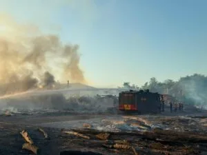 Berjibaku 21 Jam, Tim Gabungan Padamkan Kebakaran Area Kayu HTI di Gorontalo Utara