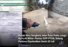 Babak Baru Sengketa Jalan Ruas Putik-Langir Rp14,49 Miliar: Pantau SIPP PTUN, Sidang Perdana Dijadwalkan Senin 20 Juli Tangkapan layar kalender persidangan elektronik perkara nomor 19/G/KI/2026/PTUN.TPI pada SIPP PTUN Tanjung Pinang.