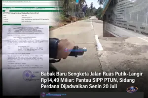 Tangkapan layar kalender persidangan elektronik perkara nomor 19/G/KI/2026/PTUN.TPI pada SIPP PTUN Tanjung Pinang.