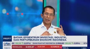 Wali Kota Batam sekaligus Kepala BP Batam Amsakar Achmad saat menjadi narasumber di CNBC Indonesia membahas lonjakan investasi.