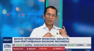 Wali Kota Batam sekaligus Kepala BP Batam Amsakar Achmad saat menjadi narasumber di CNBC Indonesia membahas lonjakan investasi.