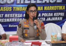Sepekan, Ditresnarkoba Polda Kepri Ungkap 7 Kasus Narkoba Jajaran Ditresnarkoba Polda Kepri saat menunjukkan barang bukti narkotika hasil pengungkapan.