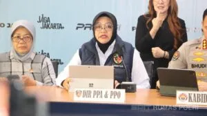 Direktur Reserse PPA & PPO Polda Metro Jaya Kombes Pol Rita Wulandari Wibowo saat memberikan keterangan pers terkait penangkapan tersangka kekerasan seksual anak di bawah umur.
