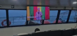 Ilustrasi audiovisual Gurindam 12 karya Raja Ali Haji yang ditayangkan Polda Kepri di ruang publik.