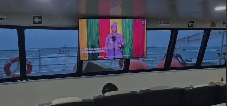 Ilustrasi audiovisual Gurindam 12 karya Raja Ali Haji yang ditayangkan Polda Kepri di ruang publik.