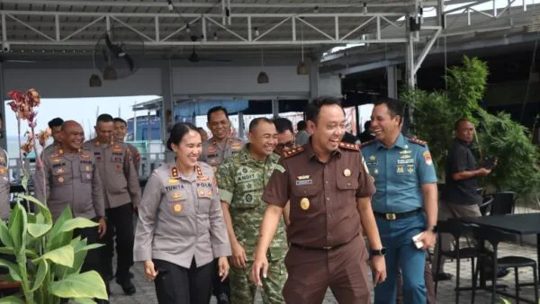 Jajaran Forkopimda Kabupaten Karimun berkumpul bersama dalam agenda penguatan sinergitas di Meral.