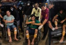Dittipidnarkoba Bareskrim Polri Ringkus 3 Pembunuh Anggota Polisi di Katingan Barang bukti senjata tajam jenis mandau yang disita dari pelaku pembunuhan anggota Polri.