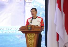 Diikuti 15 Tim Polres Jajaran, Polda Kepri Gelar Kompetisi Esports Kapolri Cup Wakapolda Kepri Brigjen Pol Anom Wibowo saat memberikan sambutan pada pembukaan turnamen esports di Gedung Lancang Kuning.