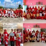 Kemeriahan guru dan siswa SD Negeri 007 Muntai Anambas dalam peringatan HUT ke 81 RI