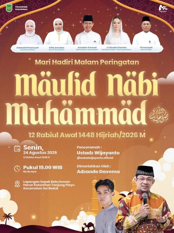 Peringatan Maulid Nabi Muhammad SAW tingkat Kota Batam bersama Ustaz Wijayanto