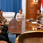 Presiden Prabowo Subianto menerima kunjungan Panglima Jilah di Istana Merdeka Jakarta.