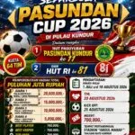 Suasana pembukaan dan pertandingan Open Turnamen Sepak Bola Pasundan Cup II 2026 di Stadion Mini Abdul Manaf Kundur