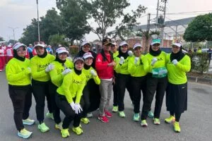 Tim ROAR Tanjungpinang tampil kompak mengikuti gerak jalan 8 Km dalam rangka HUT ke 81 RI