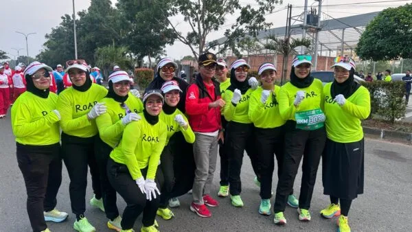 Tim ROAR Tanjungpinang tampil kompak mengikuti gerak jalan 8 Km dalam rangka HUT ke 81 RI