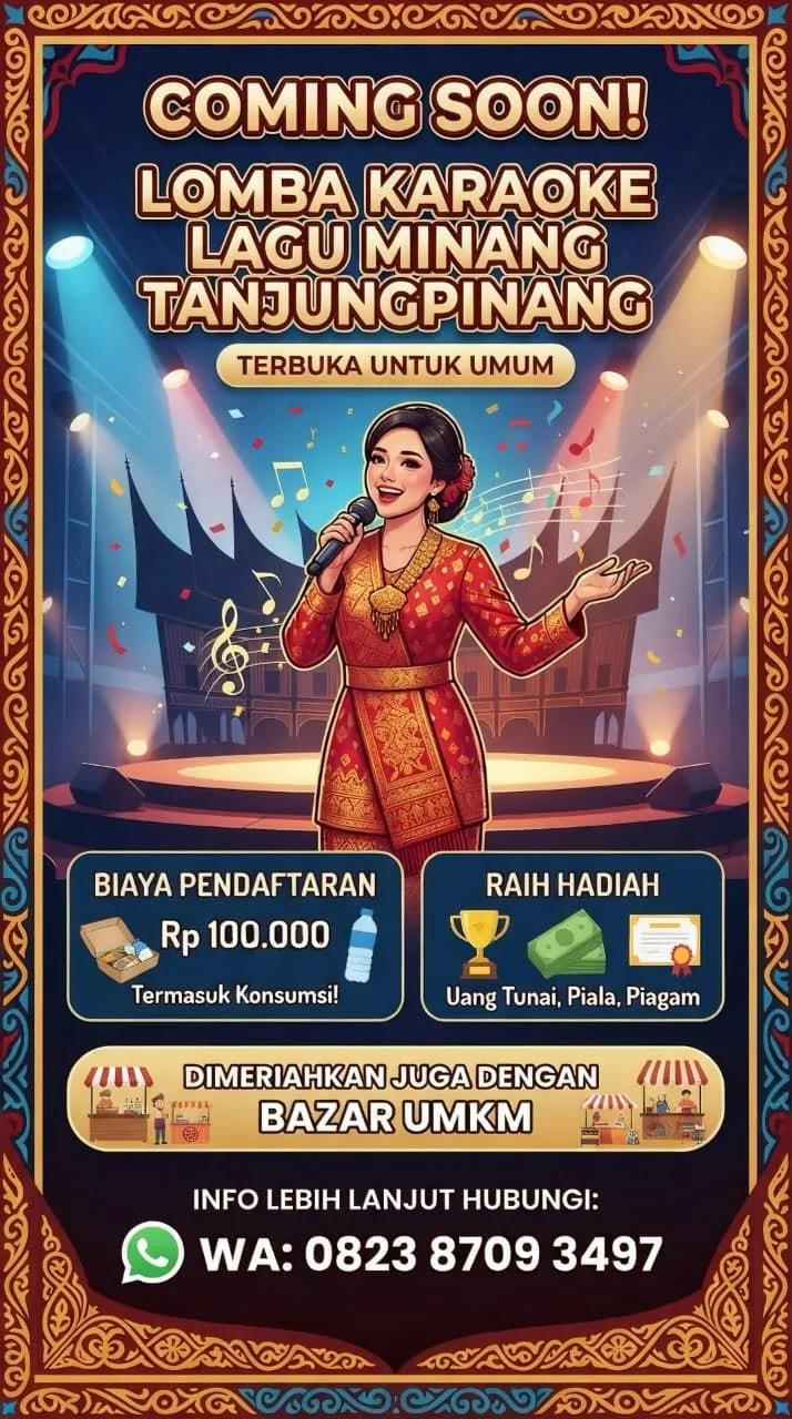 Awang penggagas Lomba Karaoke Lagu Minang pertama di Tanjungpinang