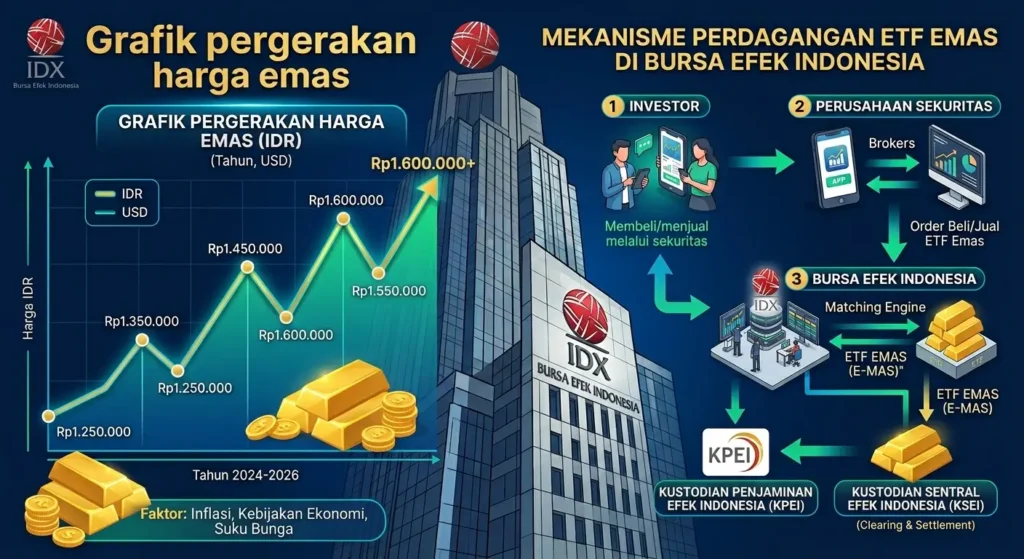 Investasi Emas Tanpa Ribet Simpan Fisik, BEI Resmi Hadirkan Produk ETF Emas