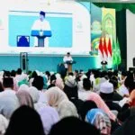 Presiden Prabowo Subianto menyampaikan pidato penutupan Muktamar ke 35 NU di Ponpes Bahrul Ulum Jombang
