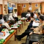 Wali Kota Batam Amsakar Achmad dan Wakil Wali Kota Li Claudia Chandra menerima kunjungan DPRD Tangerang Selatan