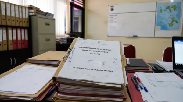 Berkas Laporan Pengaduan Masyarakat terkait dugaan kelalaian medis di RSUD Palmatak yang kini ditangani oleh Unit Tipidter Satreskrim Polres Kepulauan Anambas
